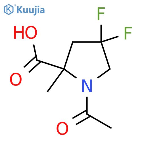 1-Acetyl-4,4-difluoro-2-methylpyrrolidine-2-carboxylic acid structure