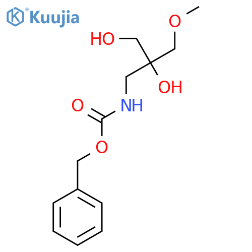 benzyl N-[2,3-dihydroxy-2-(methoxymethyl)propyl]carbamate structure