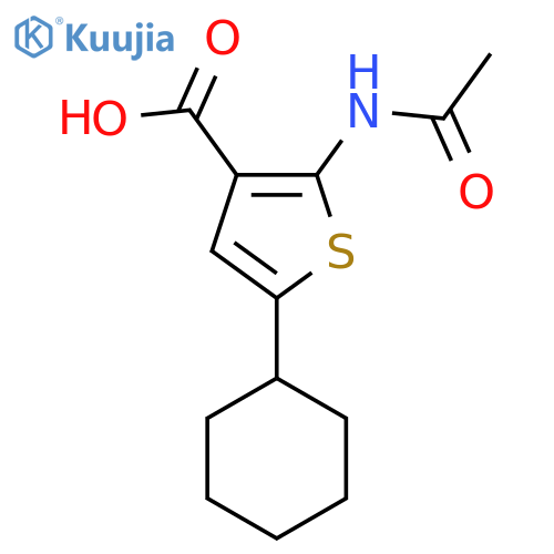 5-Cyclohexyl-2-acetamidothiophene-3-carboxylic acid structure