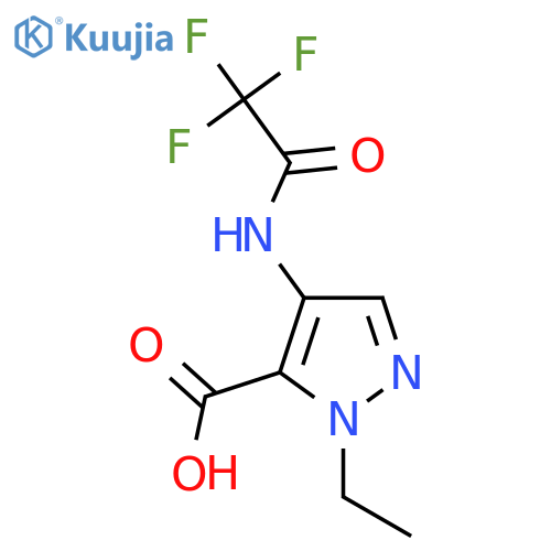 1-ethyl-4-(2,2,2-trifluoroacetamido)-1H-pyrazole-5-carboxylic acid structure