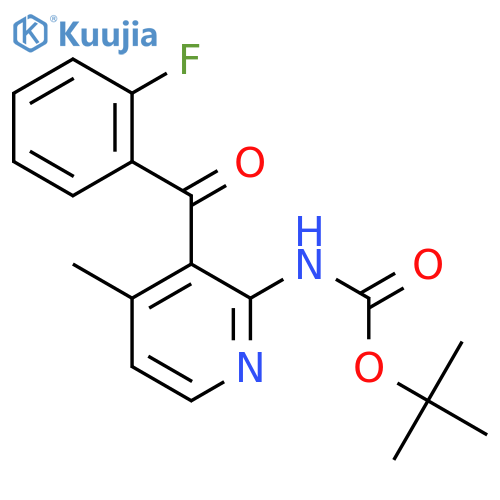 tert-butyl N-3-(2-fluorobenzoyl)-4-methylpyridin-2-ylcarbamate structure