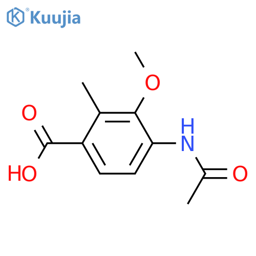 4-Acetamido-3-methoxy-2-methylbenzoic acid structure