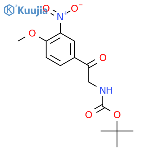 tert-butyl N-2-(4-methoxy-3-nitrophenyl)-2-oxoethylcarbamate structure