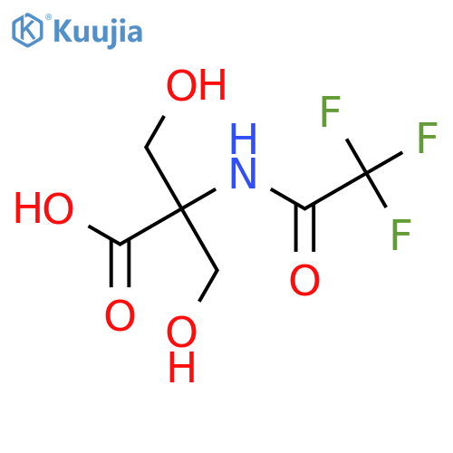 3-Hydroxy-2-(hydroxymethyl)-2-(2,2,2-trifluoroacetamido)propanoic acid structure