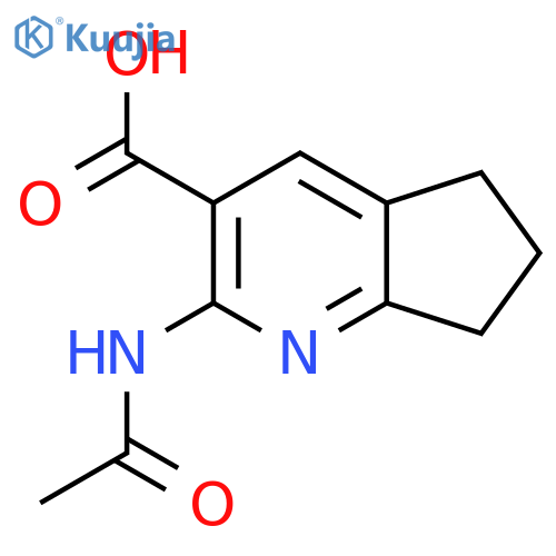 2-acetamido-5H,6H,7H-cyclopenta[b]pyridine-3-carboxylic acid structure