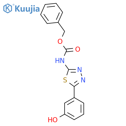 benzyl N-5-(3-hydroxyphenyl)-1,3,4-thiadiazol-2-ylcarbamate structure