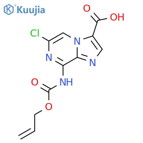 6-chloro-8-{(prop-2-en-1-yloxy)carbonylamino}imidazo1,2-apyrazine-3-carboxylic acid structure