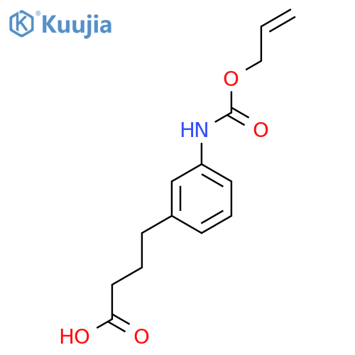 4-(3-{(prop-2-en-1-yloxy)carbonylamino}phenyl)butanoic acid structure