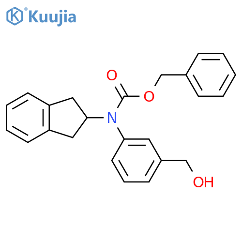 benzyl N-(2,3-dihydro-1H-inden-2-yl)-N-3-(hydroxymethyl)phenylcarbamate structure