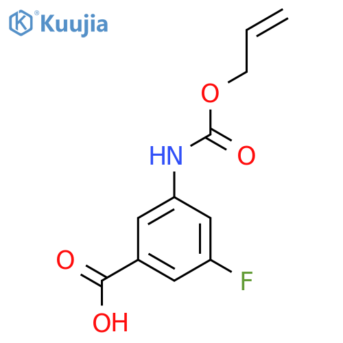 3-fluoro-5-{(prop-2-en-1-yloxy)carbonylamino}benzoic acid structure