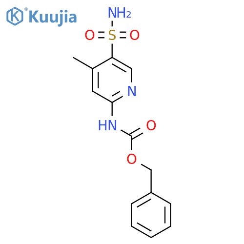 benzyl N-(4-methyl-5-sulfamoylpyridin-2-yl)carbamate structure