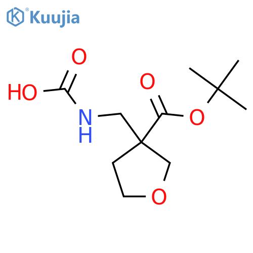({3-(tert-butoxy)carbonyloxolan-3-yl}methyl)carbamic acid structure