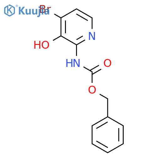 benzyl N-(4-bromo-3-hydroxypyridin-2-yl)carbamate structure