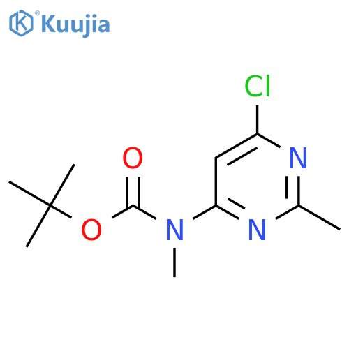 tert-butyl N-(6-chloro-2-methylpyrimidin-4-yl)-N-methylcarbamate structure