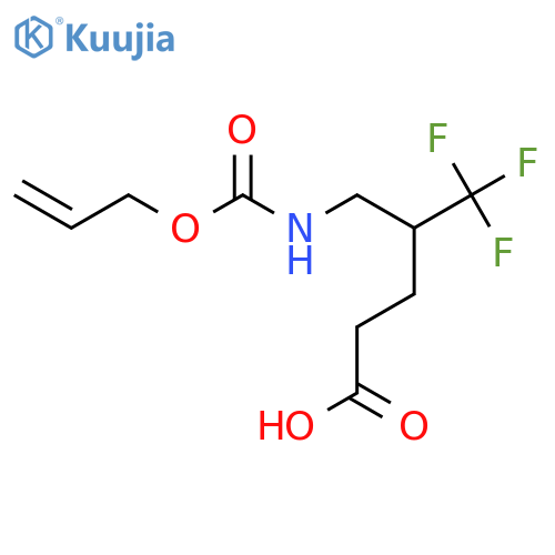 5,5,5-trifluoro-4-({(prop-2-en-1-yloxy)carbonylamino}methyl)pentanoic acid structure