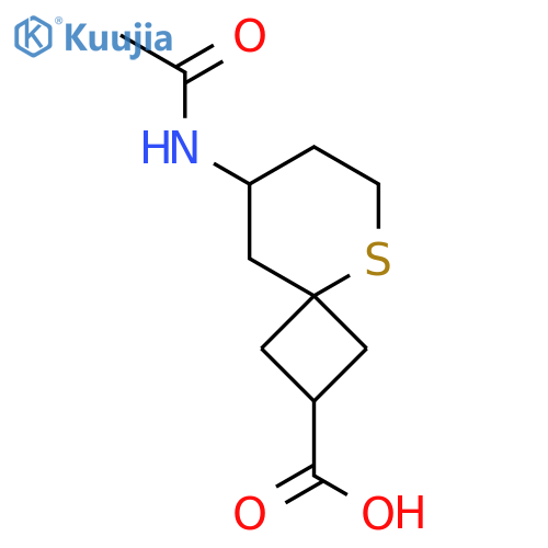 8-acetamido-5-thiaspiro3.5nonane-2-carboxylic acid structure