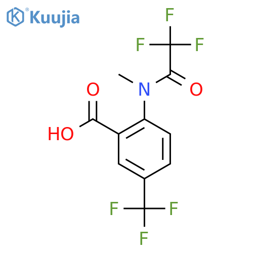 2-(2,2,2-trifluoro-N-methylacetamido)-5-(trifluoromethyl)benzoic acid structure