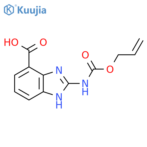 2-{(prop-2-en-1-yloxy)carbonylamino}-1H-1,3-benzodiazole-4-carboxylic acid structure