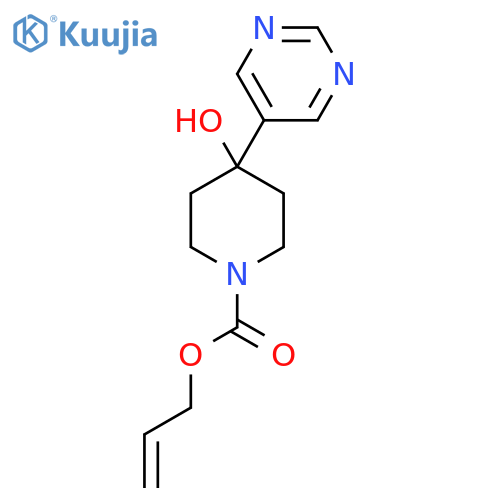 Prop-2-en-1-yl 4-hydroxy-4-(pyrimidin-5-yl)piperidine-1-carboxylate structure