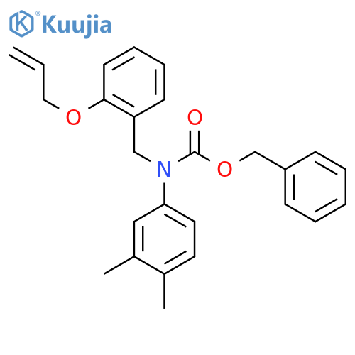 benzyl N-(3,4-dimethylphenyl)-N-{2-(prop-2-en-1-yloxy)phenylmethyl}carbamate structure
