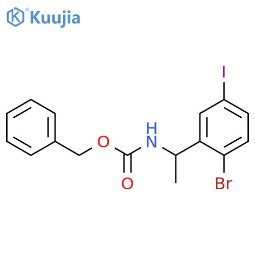 benzyl N-1-(2-bromo-5-iodophenyl)ethylcarbamate structure