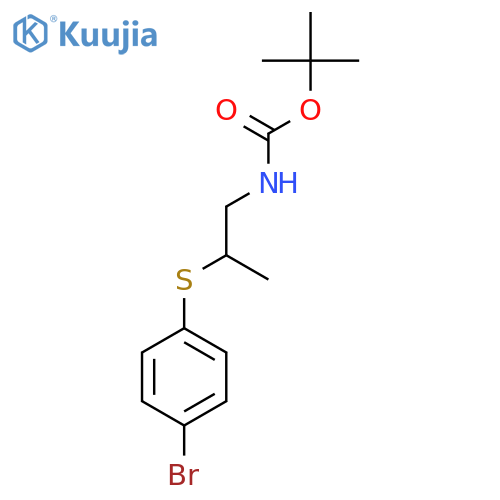 tert-butyl N-{2-(4-bromophenyl)sulfanylpropyl}carbamate structure