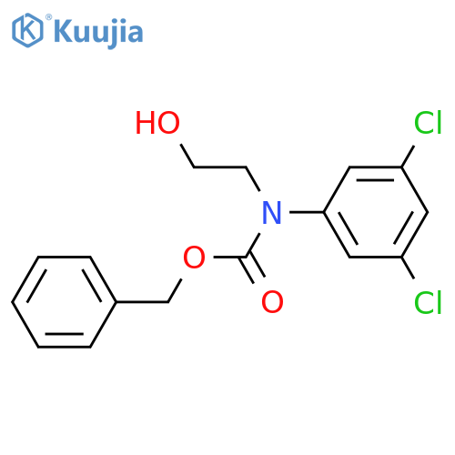 benzyl N-(3,5-dichlorophenyl)-N-(2-hydroxyethyl)carbamate structure