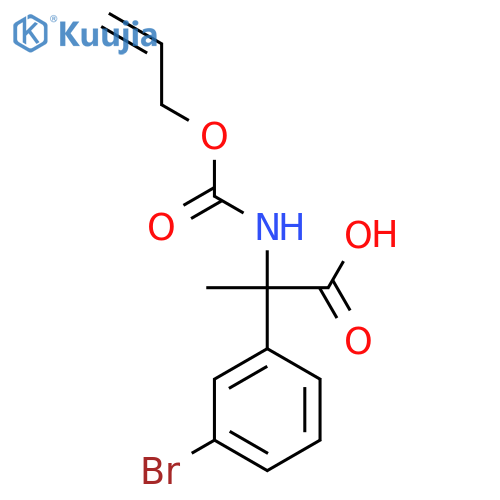 2-(3-bromophenyl)-2-{(prop-2-en-1-yloxy)carbonylamino}propanoic acid structure
