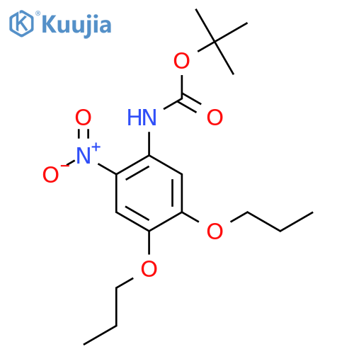 tert-butyl N-(2-nitro-4,5-dipropoxyphenyl)carbamate structure