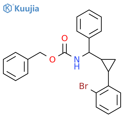 benzyl N-{2-(2-bromophenyl)cyclopropyl(phenyl)methyl}carbamate structure