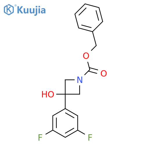 Benzyl 3-(3,5-difluorophenyl)-3-hydroxyazetidine-1-carboxylate structure
