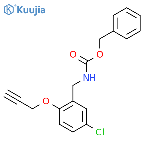 benzyl N-{5-chloro-2-(prop-2-yn-1-yloxy)phenylmethyl}carbamate structure