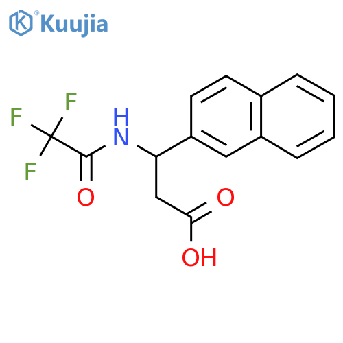 3-(Naphthalen-2-yl)-3-(2,2,2-trifluoroacetamido)propanoic acid structure