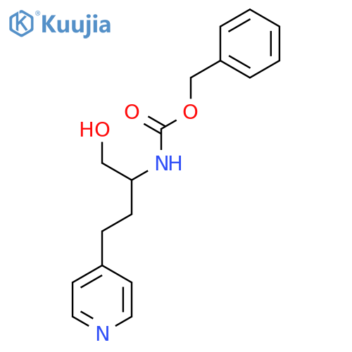 benzyl N-1-hydroxy-4-(pyridin-4-yl)butan-2-ylcarbamate structure
