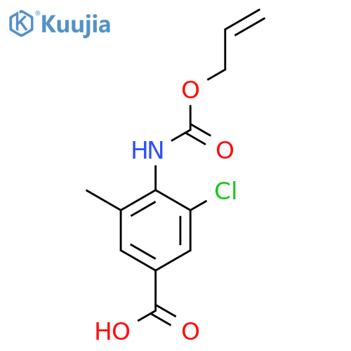 3-chloro-5-methyl-4-{(prop-2-en-1-yloxy)carbonylamino}benzoic acid structure