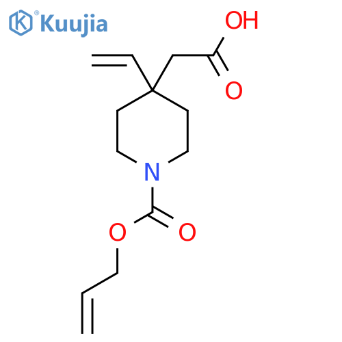 2-{4-ethenyl-1-(prop-2-en-1-yloxy)carbonylpiperidin-4-yl}acetic acid structure