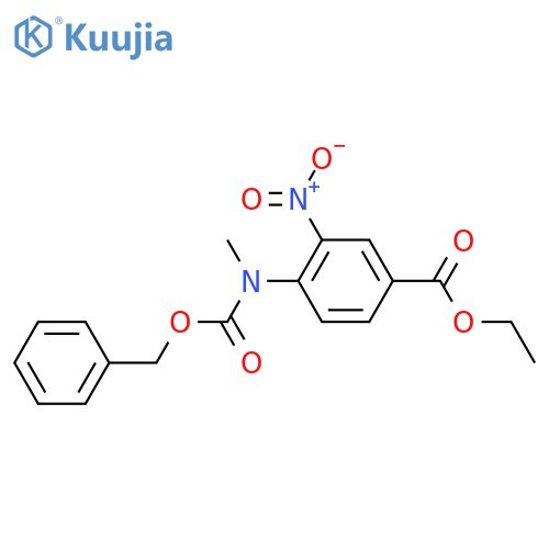ethyl 4-{(benzyloxy)carbonyl(methyl)amino}-3-nitrobenzoate structure