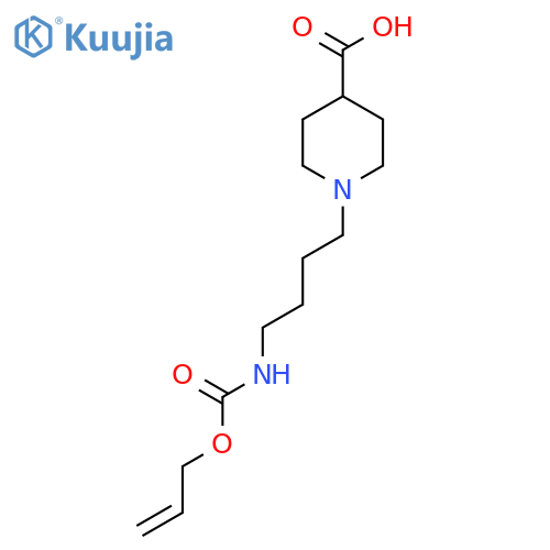 1-(4-{(prop-2-en-1-yloxy)carbonylamino}butyl)piperidine-4-carboxylic acid structure