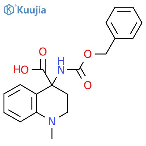 4-{(benzyloxy)carbonylamino}-1-methyl-1,2,3,4-tetrahydroquinoline-4-carboxylic acid structure