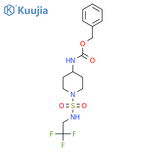 benzyl N-{1-(2,2,2-trifluoroethyl)sulfamoylpiperidin-4-yl}carbamate structure