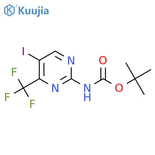 tert-butyl N-5-iodo-4-(trifluoromethyl)pyrimidin-2-ylcarbamate structure