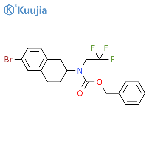 benzyl N-(6-bromo-1,2,3,4-tetrahydronaphthalen-2-yl)-N-(2,2,2-trifluoroethyl)carbamate structure
