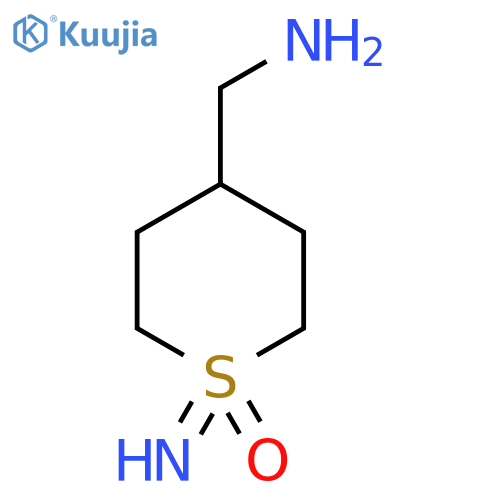 4-(Aminomethyl)-1-imino-1lambda6-thian-1-one structure