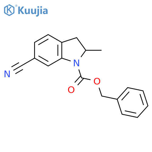 benzyl 6-cyano-2-methyl-2,3-dihydro-1H-indole-1-carboxylate structure