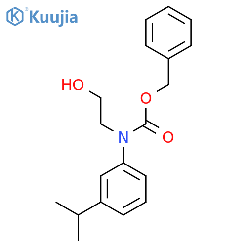 benzyl N-(2-hydroxyethyl)-N-3-(propan-2-yl)phenylcarbamate structure