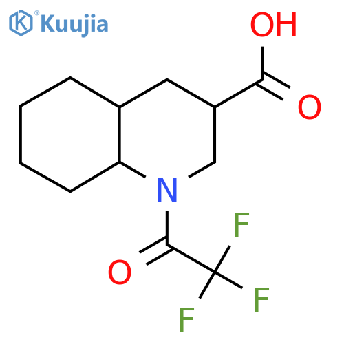 1-(Trifluoroacetyl)-decahydroquinoline-3-carboxylic acid structure