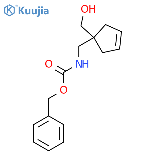 benzyl N-{1-(hydroxymethyl)cyclopent-3-en-1-ylmethyl}carbamate structure