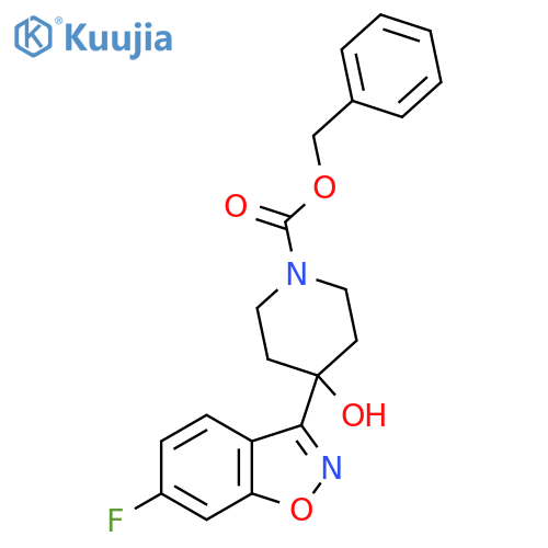 Benzyl 4-(6-fluoro-1,2-benzoxazol-3-yl)-4-hydroxypiperidine-1-carboxylate structure