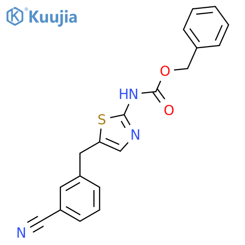 benzyl N-{5-[(3-cyanophenyl)methyl]-1,3-thiazol-2-yl}carbamate structure