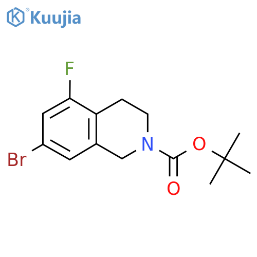 Tert-butyl 7-bromo-5-fluoro-1,2,3,4-tetrahydroisoquinoline-2-carboxylate structure